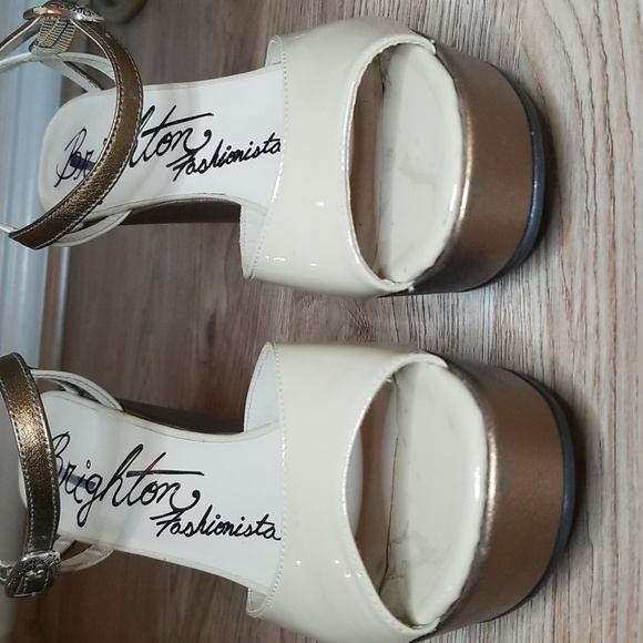 Brighton Flame Leather Open Toe Wedge Heel Sandals - Picture 3 of 16